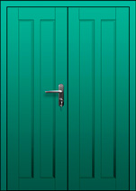 металлическая дверь - цвет ярко-зеленый (бирюзовый)