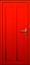 металлическая дверь - цвет красный