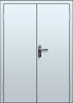 металлическая дверь - цвет голубой