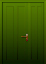 металлическая дверь - цвет защитный (хаки)
