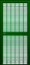 металлическая дверь с решеткой - цвет зеленый
